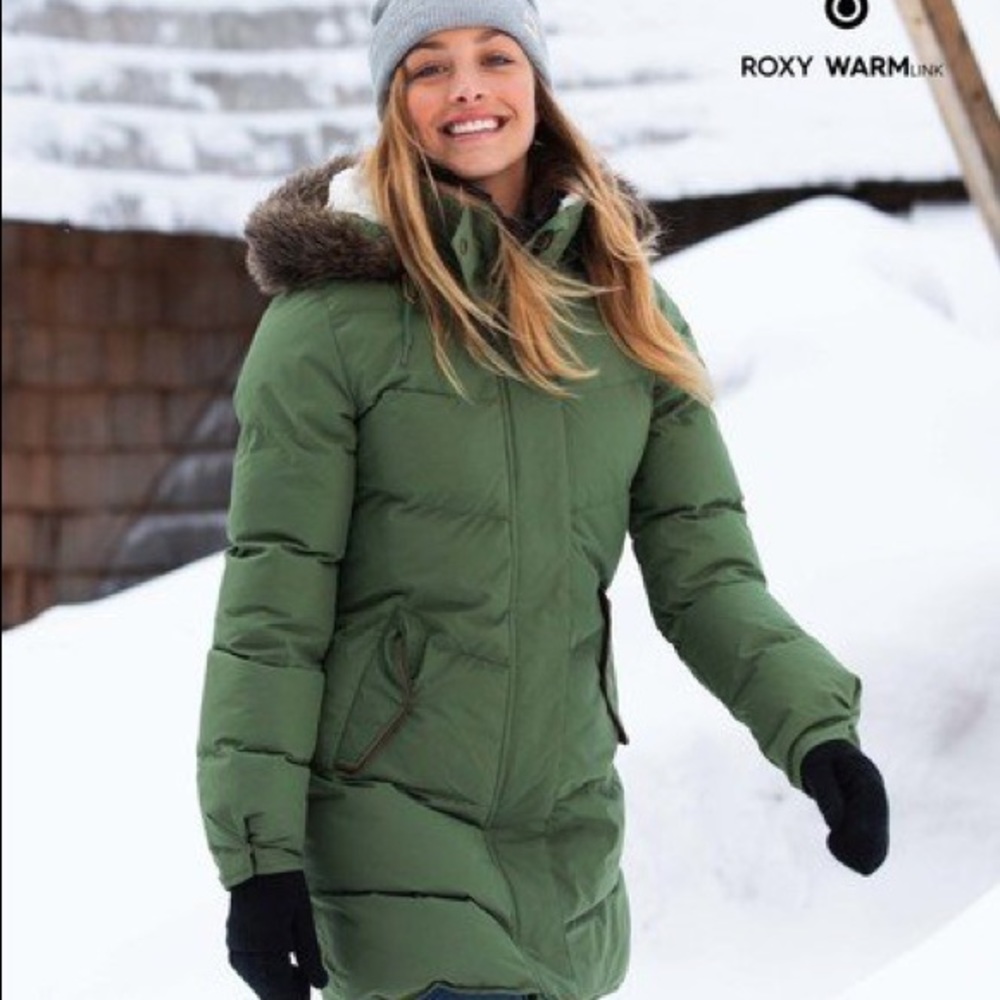 🔥Roxy 5K - Waterproof Longline Hooded Jacket NWT - Picture 4 of 15